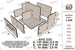 3D Tea Holder Laser cut. Tea Bag Organizer. Storage Box SVG Product Image 2