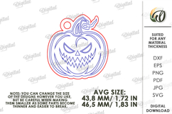 Halloween Keychain Laser Cut. Pumpkin SVG. Spooky keyring Product Image 2