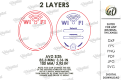 3D Wi-Fi Password Sign Laser Cut. Wall Hanger SVG Product Image 2