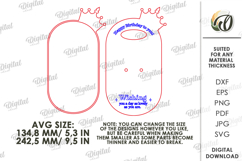 3D Gift Flower Holder Laser Cut. Bouquet Holder Card SVG Product Image 2