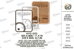 3D Home Cinema Sign Laser Cut. Wall Decor SVG Product Image 2