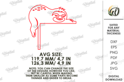Funny Door Corner Laser Cut. Door Trim Corner. Sloth SVG Product Image 2