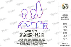 Funny Animal Shelf Sitter Decor Laser Cut. Dog SVG Product Image 2
