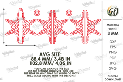 3D Christmas Ornament Laser Cut. Christmas Tree Decor SVG Product Image 2