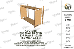 Decorative Wall Shelves Bundle Laser Cut. Display Shelf SVG Product Image 8