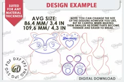 Valentine Raccoon with Heart Laser Cut. Cute Animals SVG Product Image 3