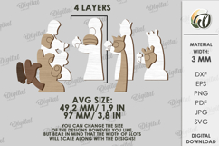 Nativity Light Stand Laser Cut. Nativity Lightbox SVG Product Image 3