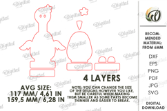 Farm Animal Stand Laser Cut. Stand Decor. Goose SVG Product Image 2