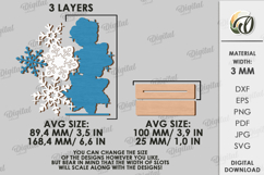 Triple Christmas Stand Laser Cut. Christmas Decor SVG Product Image 2