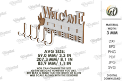 3D Welcome Decor Laser Cut. Key Hanger SVG Product Image 2