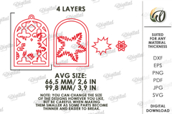 Christmas Layered Ornament Lasercut.Christmas Tree Decor SVG Product Image 2