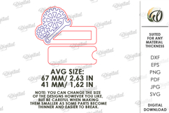 Badge with name window Laser cut. Name Tag SVG Product Image 2