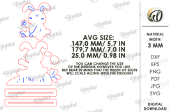 3D Easter Bunny Laser Cut. Easter Stand Decor SVG Product Image 2