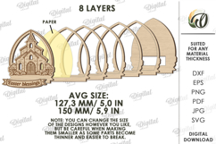 3D Easter Lamp Laser Cut. Night Light. Led Lamp SVG Product Image 2