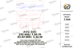 Layered Wooden Hanger Laser Cut. Wall Key Rack SVG Product Image 2