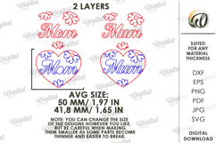 3D Mother's Day Keychain Laser Cut. Mother Keyring SVG Product Image 2