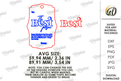 Valentine's Day Gift Tag Laser Cut. Valentine Gift SVG Product Image 2