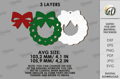 Christmas Ornament Laser Cut. Christmas Garland SVG Product Image 2