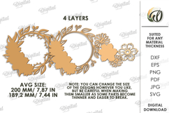 Summer Wreath Laser Cut. Summer Decor SVG Product Image 2