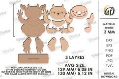 Monster Shelf Sitter Laser Cut. Kids SVG Product Image 2