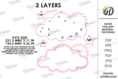 Baby Name Sign With Birth Stats Laser Cut. Nursery Decor SVG Product Image 2