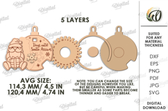 Christmas Countdown ornament Lasercut. Christmas SVG Product Image 2