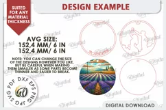 Valentine's Day Round Sign Laser Cut. Love Sign SVG Product Image 3