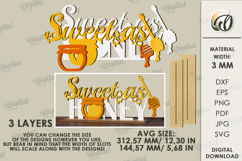 Bee word stand Laser Cut. Sweet as honey SVG Product Image 2