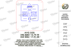 3D BBQ Utensil Rack Laser Cut. Grill Tool Hanger SVG Product Image 2