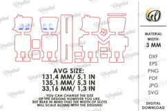 Valentine’s Day Figurine Laser Cut. Stand Decor SVG Product Image 2