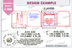 Grandparents Puzzle Frame Laser Cut. 3D Family Frames SVG Product Image 2