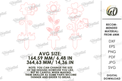 Garden Stakes Laser Cut. Garden Decor. Flowers SVG Product Image 2