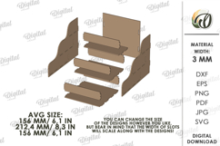 Home Organizer Laser Cut. Glass Holder. Storage Box SVG Product Image 2
