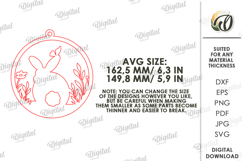 Easter Round Sign Laser Cut. Easter Wall Decor SVG Product Image 2