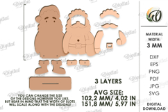 Christmas Character Laser Cut. Santa Claus SVG Product Image 2