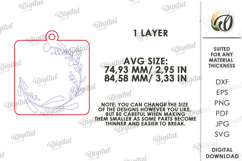 Wedding Dress Hanger Charm Laser Cut. Dress Hanger Tag SVG Product Image 2