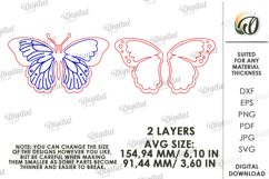 3D Butterfly Laser Cut. Hanging Nursery Decor SVG Product Image 2