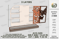 Jewelry Stand Laser Cut. Jewelry Organizer SVG Product Image 2