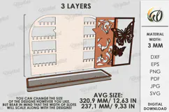 Jewelry Stand Laser Cut. Jewelry Organizer SVG Product Image 2