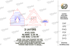 Christmas House Tree Ornament Laser Cut. Christmas Decor SVG Product Image 2