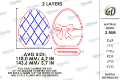 3D Easter Egg Stand Laser Cut. Easter Stand Decor SVG Product Image 2