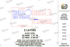 3D School Gift Tag Laser Cut. Present Tag SVG Product Image 2