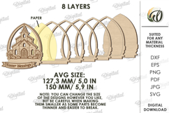 3D Easter Lamp Laser Cut. Night Light. Led Lamp SVG Product Image 2