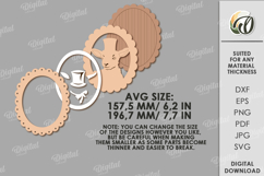 Easter Vintage Portrait Laser Cut. Wall Decor SVG Product Image 2