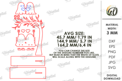 Valentine Characters On Swing Laser Cut. Standing Decor SVG Product Image 3