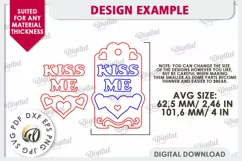 Valentine's Day Gift Tag Laser Cut. Valentine Sign SVG Product Image 3