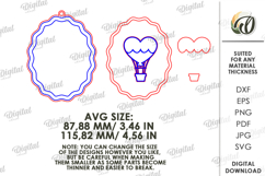 Valentine Coquette Tag Laser Cut. Valentine Gift Tag SVG Product Image 2