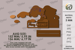 3D Christmas Character Lasercut. Christmas Decor SVG Product Image 2