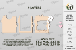 Mini Photo Frame Laser Cut. Hanging Picture Frame SVG Product Image 2