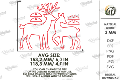 Christmas Reindeer Laser Cut. Stand Decor SVG Product Image 2